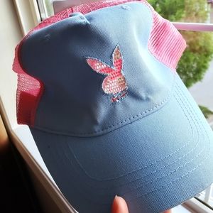 🐇 Pink & Blue Playboy Bunny Pastel Baseball Cap🐇